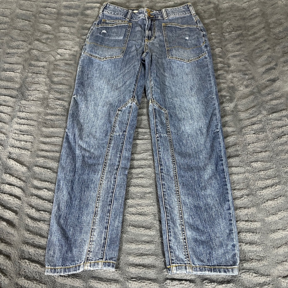 Pilcro and the Letterpress Women's Straight Leg Jeans - Blue